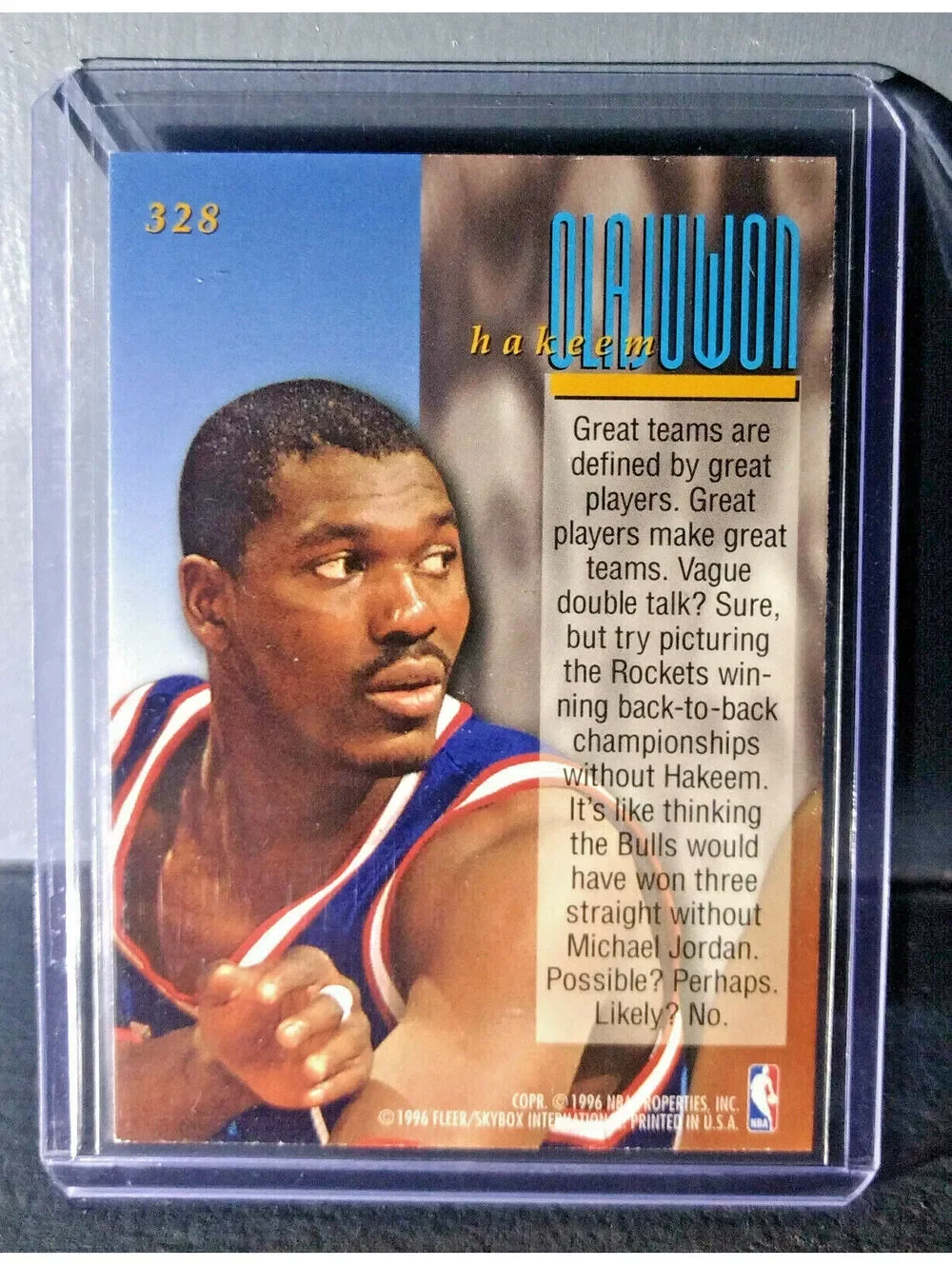 1995-96 Hakeem Olajuwon Fleer Ultra #328 Encore Basketball Card